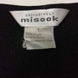 Misook Tops - Misook black acrylic ribbed top size large Misook Tops - Misook black acrylic ribbed top size large